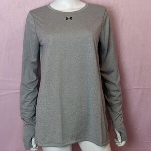 Under Armour Long Sleeve Locker Tee in Light Gray